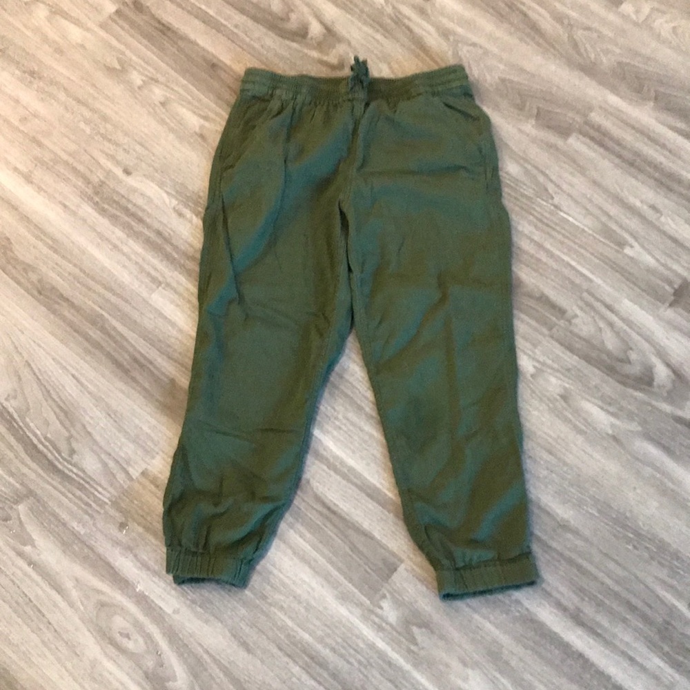 Crop herringbone pants